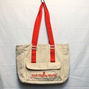 Disney World Tote Khaki OS Embroidered Canvas‎ Bag